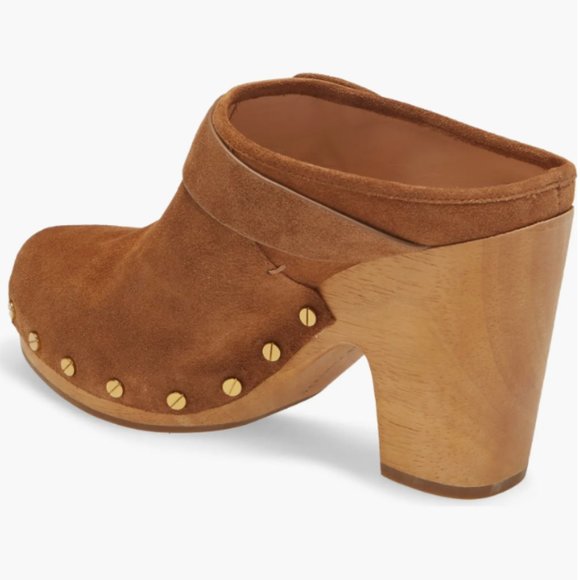 Veronica Beard Dacey Suede Mule Clogs Womens Size 8 in Pecan Brown NWOT - Picture 2 of 10